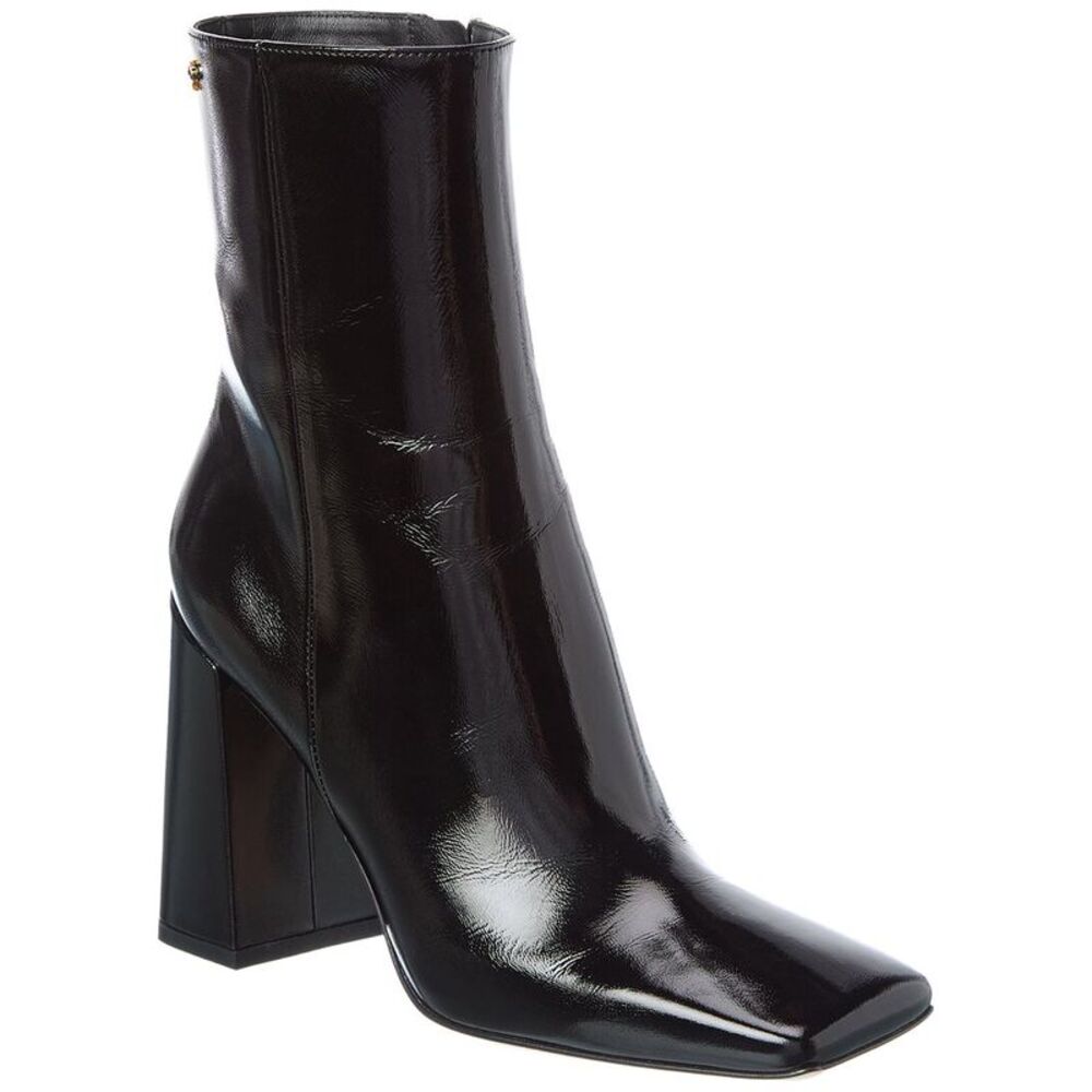 Gianvito Rossi Freeda 95 Leather Bootie, Black